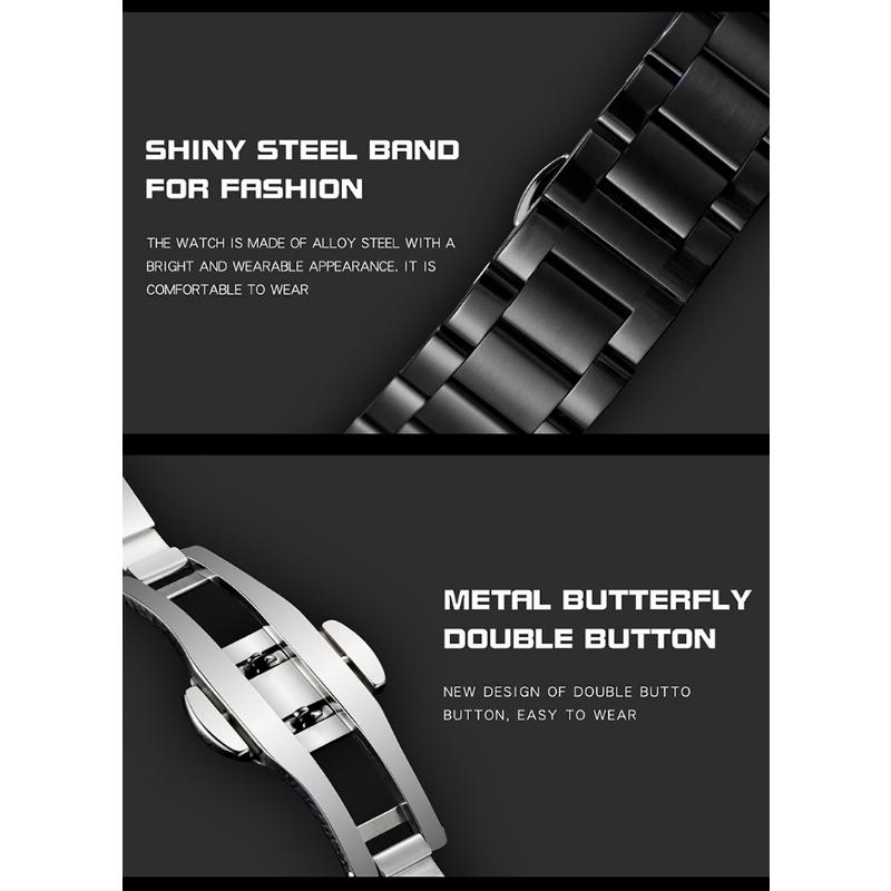 SANDA Новые мужские часы Модные мужские трендовые часы с полым циферблатом Водонепроницаемая концепция водонепроницаемых мужских автомобильных вращающихся кварцевых часов