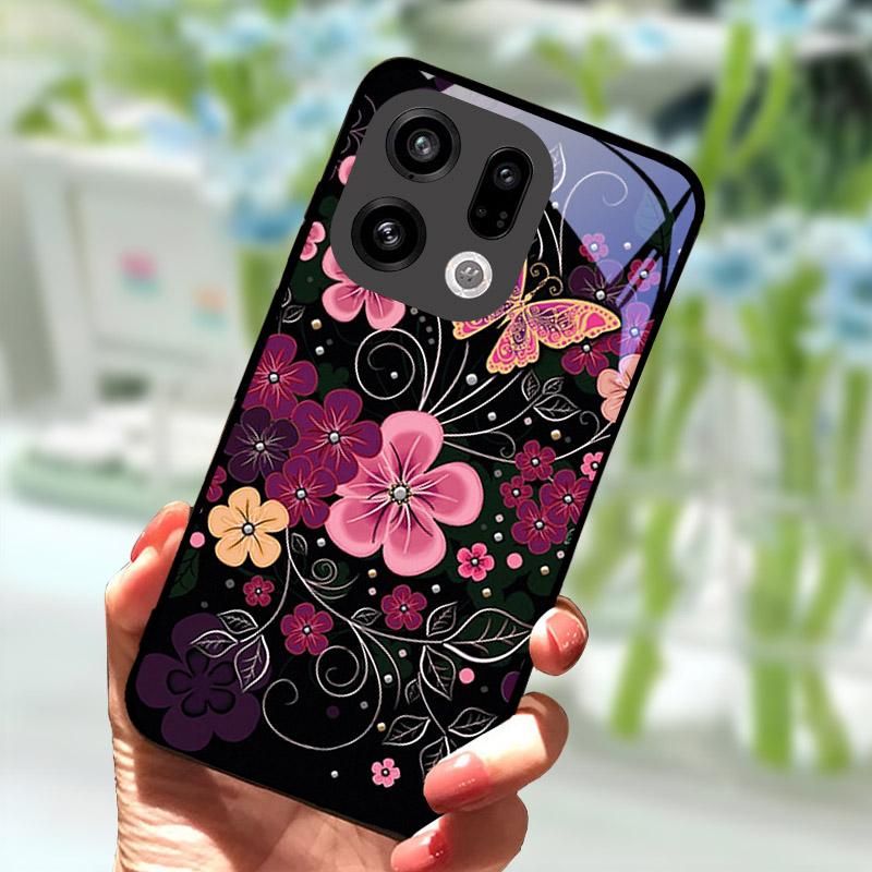 Чехол для OPPO Find X9 X9Pro X8 Pro X8S X8 Ultra Жесткий Чехол Закаленное Стекло Защитный Корпус Для OPPO FindX9 FindX8 Сумки для Телефона