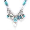 [G0191] - Turquoise 'Bouquet Fleury' Designer Necklace