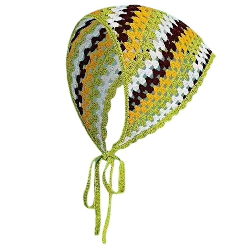 Women Floral Hairband Wrap Bohemia Triangle Headwraps Elaborate Head Scarf Turban Bandanas Hairband for Vacation