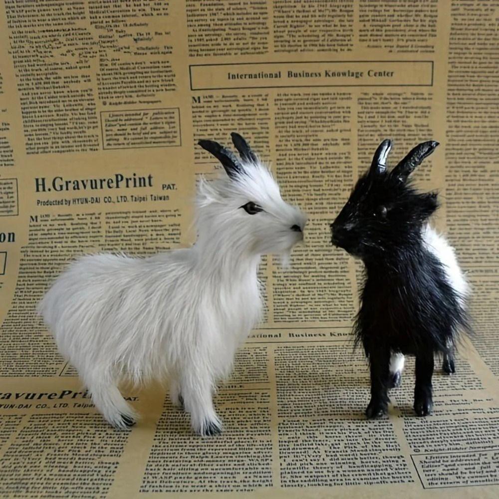 Simulation Goat Plush Toys Creative Goat  Figurine Ornament Goat Plush Doll  Farm