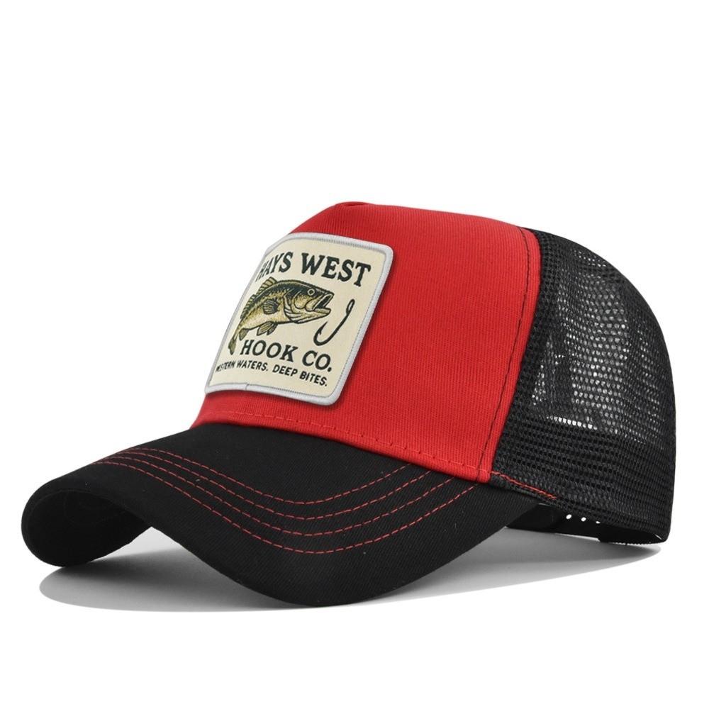 Camouflage Fishing Embroidery Baseball Cap High Quality Mesh Hat New Sunshade Hat for Men Women