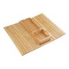 Elegant Wood Loveseat Arm Tray Practical Wood Sofa Side Armrest Tray with Secure Cup Grip for Convenient Use