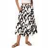 Women's Flowy Flared Ruffle Hem A Line Maxi Skirts Elastic Waist Elegant Tiered Layer Boho Long Skirts