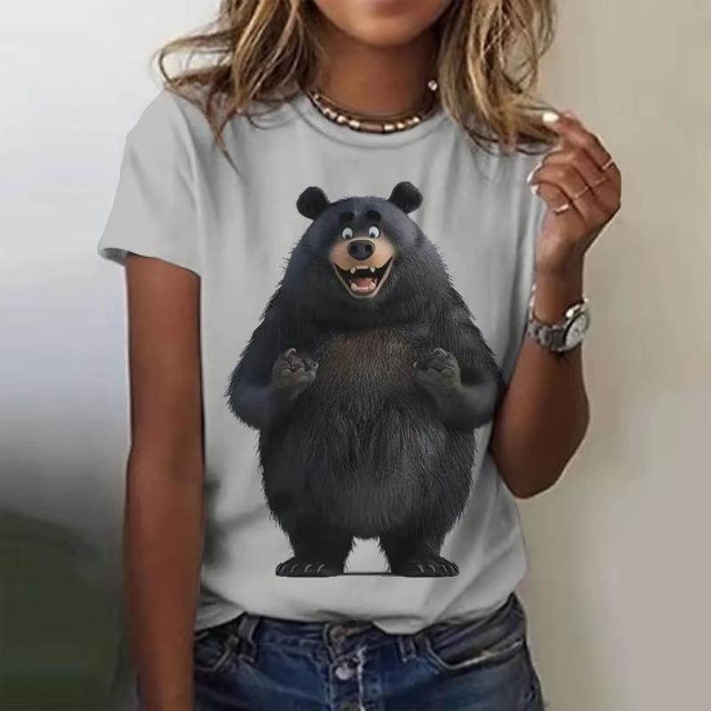 Модные летние футболки с принтом для маленьких девочек в формате 3D, женская уличная одежда, повседневная одежда в стиле Харадзюку Y2k с коротким рукавом, футболки с круглым вырезом, топы, одежда