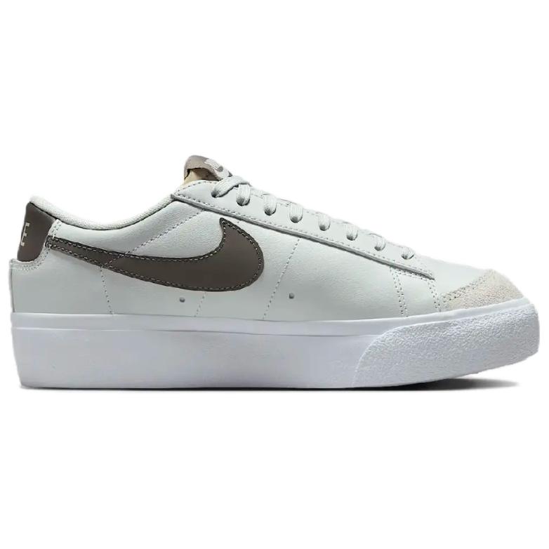 Nike Blazer Platform Comfortable Versatile Non-Slip Durable Low-Top Skate Shoes Women Sneaker Green Brown DJ0292-004