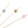 Disposable Pink Pearl Bamboo Fruit Skewers