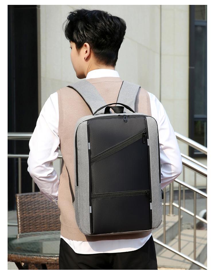Мужской многофункциональный деловой рюкзак с USB-зарядкой и большой вместимостью
