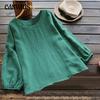 Women's Tops Plus Size Round Neck Long Sleeve T Shirt