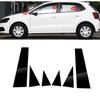 6 шт., стойки для окон автомобиля, накладка для VW Polo MK5 2011, 2012, 2013, 2014, 2015, 2016, 2017, 2018, наклейка на колонку, автомобильные аксессуары