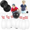 1Set Indoor Bowling Game 10pcs Sticks with 2pcs Ball Funny Floor Ball Games Party Interactive Sports Games Kids Bowling