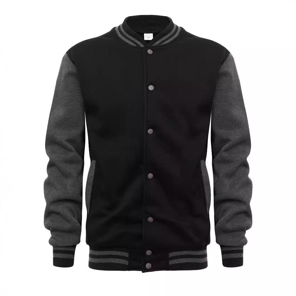 Men's Winter European Size Plus Velvet Baseball Cardigan Jacket