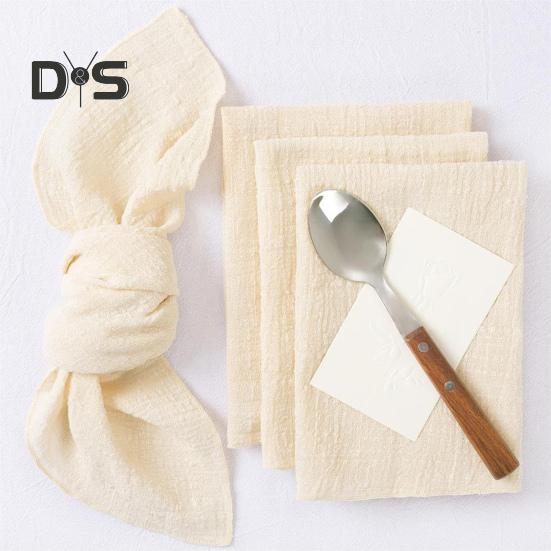 Салфетки из марли в стиле бохо, моющиеся салфетки из хлопчатобумажной марли, однотонные салфетки в деревенском стиле для украшения вечеринки по случаю рождения ребенка, свадьбы, чаепития