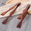Wooden Bread Tongs Food Tongs for Buffet Non-Slip Cooking Clamps Heat-Resistant Salad Toast Cake Fruit Clip BBQ Home Utensil