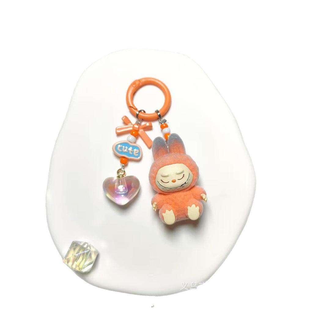 Cartoon Cute Gradual Change Rabub Symphony Love Keychain Bag Pendant Handmade Girlfriend Small Pendant