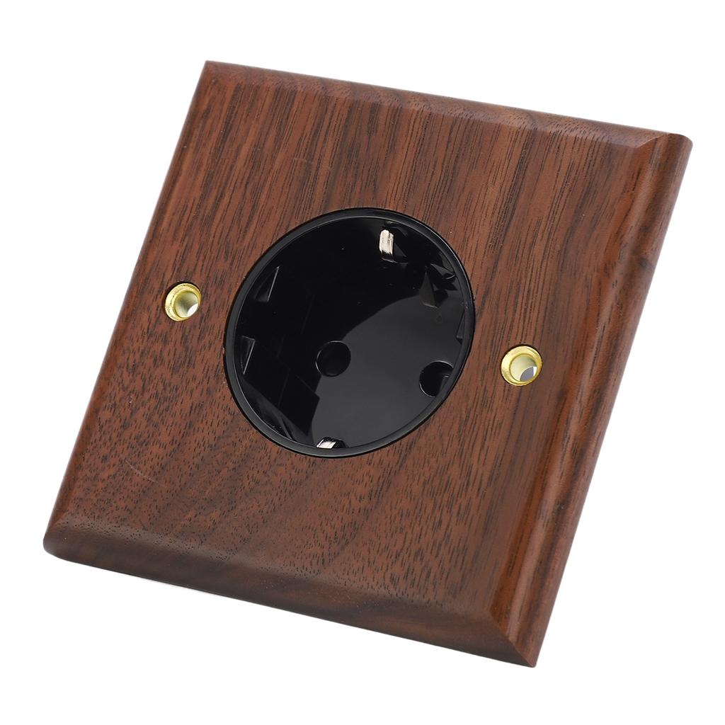 Настенная розетка черный орех стандартный ретро электрический настенный выключатель света розетка плата 16А