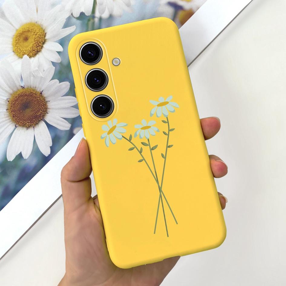 Чехол для Samsung Galaxy S24 Plus Милый Желтый Утенок Астронавт Матовый Силиконовый Мягкий Чехол для Samsung S 24 S24 Ultra S24+ 5G Funda