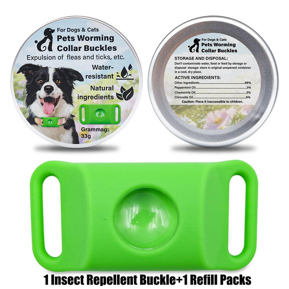 Силиконовый репеллент от насекомых для домашних животных, водонепроницаемый, без запаха, ошейник от блох для собак с запасным блоком, товары для животных