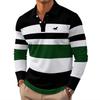 Autumn Winter Men Clothes Long Sleeve Stripe Polo Shirt Men Casual Fashion Golf Polo Shirt Slim Fit Tops 100% Polyester