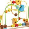 Лабиринт из бусин, американские горки, обучающая деревянная круглая игрушка для малышей