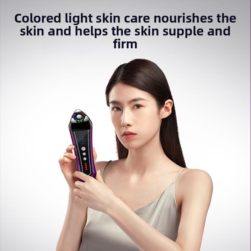 Новый прибор для красоты бытовой цветной световой интродьюсер микротоковой массажер для лица лифтинг-укрепляющий эффект