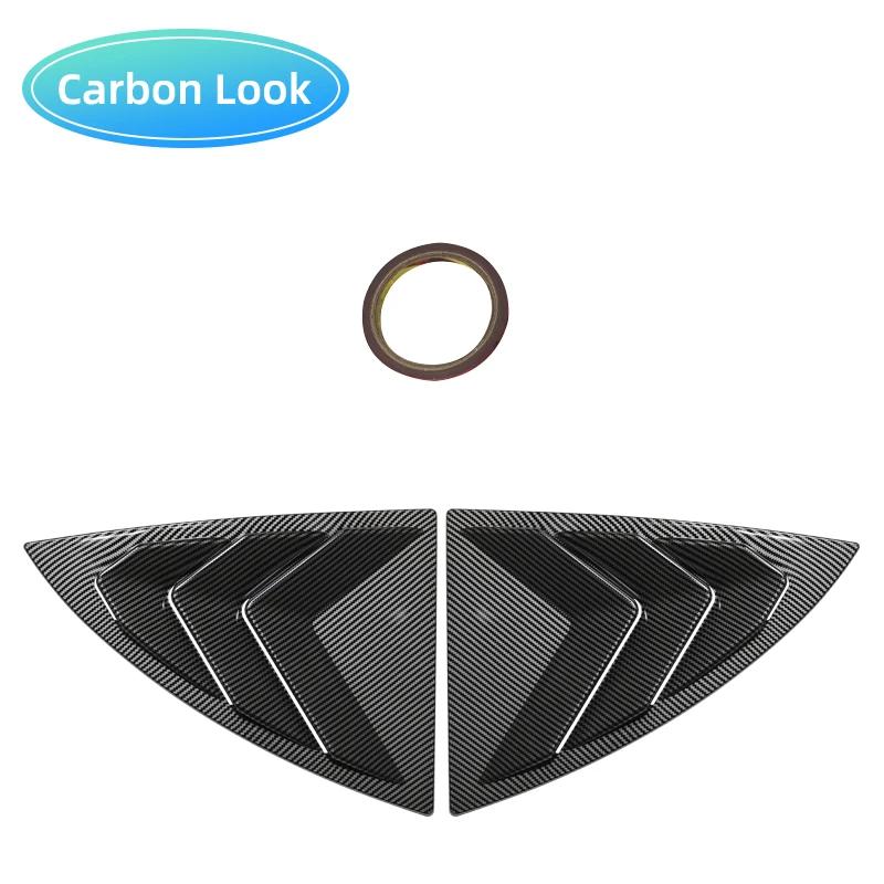 Car Rear Window Shutter Accessories 2pcs Cover Trim Window Louver Side Vent Trim For Tesla Model Y 2019-2025