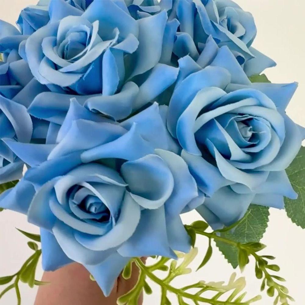 Multicolor Artificial Flower Rose Silk Petal Faux Rose Flower NEW Flower Bouquet  Party Supplies