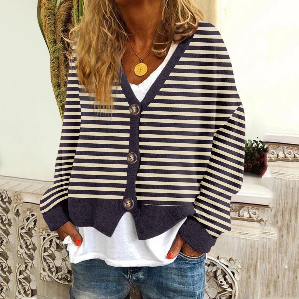 Women's Fashion Long Sleeve Christmas Snowman Snowflake Print Jacket Cardigan