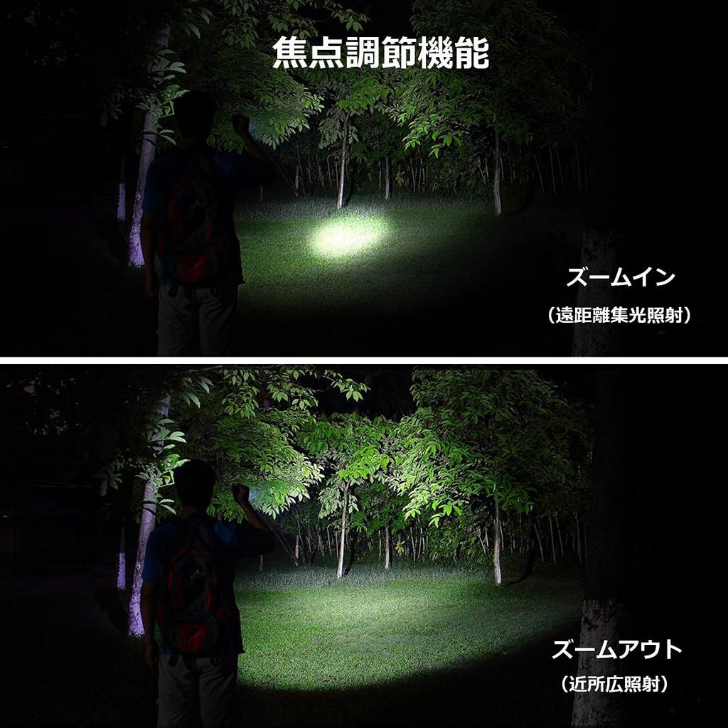 Lepro LED High 18650 and AAA Battery 5 Lighting with Ideal for Disaster Power and and Night Fishing Flashlight, Powerful, Military-Grade [LE2050,