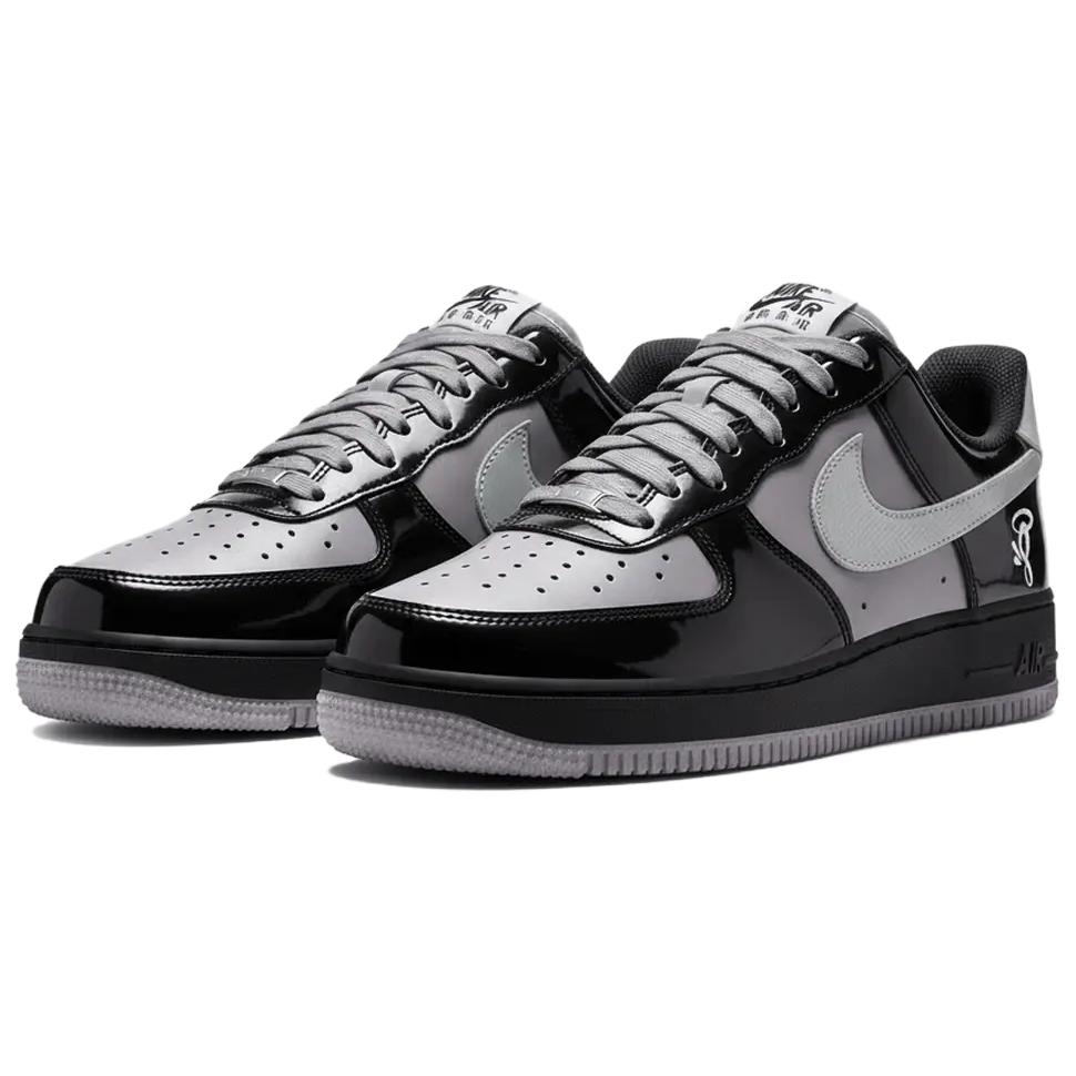 Nike X Central Cee Air Force 1 Нескользящие износостойкие низкие кеды для скейтбординга Унисекс Черный Белый Серый IO9974-010