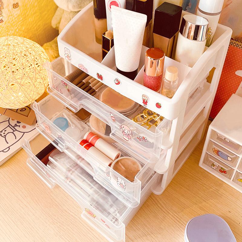 1 шт. Коробка для хранения, удобная полка для хранения, вместительный ящик, стильный прекрасный настольный органайзер для косметики, настольный макияж