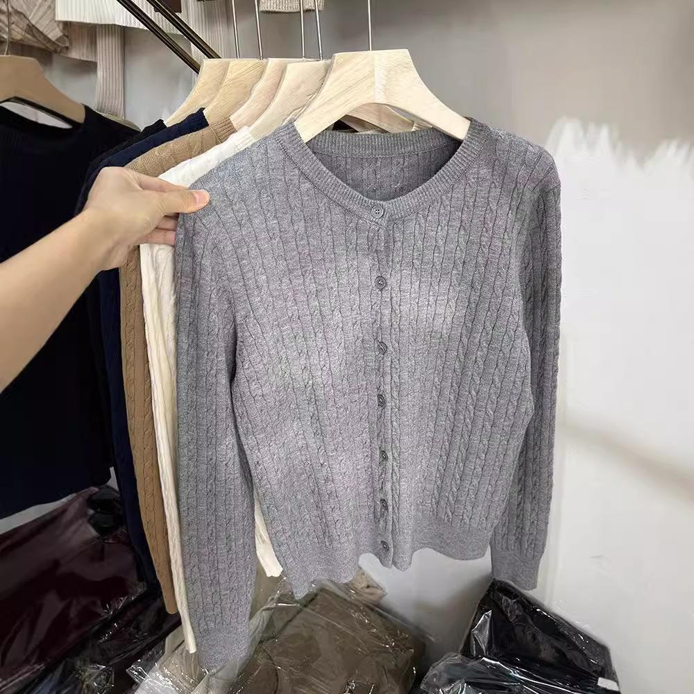 Вязаный кардиган с вышивкой в виде пони в стиле «старые деньги» для женщин, осень, зима, ранняя весна, винтажный красный белый свитер с круглым вырезом, куртка