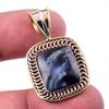 Natural Pietersite Gemstone 925 Solid Sterling Silver TwoTone Pendant 1.25" Q9k08