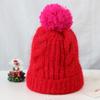 Красочная детская шапка с помпоном, осенне-зимняя детская шапка-бини для девочек и мальчиков, вязаная крючком толстая теплая однотонная шапка для малышей