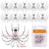 10pcs Pack Stainless Steel Squid Fishing Hooks 12 Claws Umbrella Needle Hooks  Saltwater Fishing