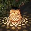 Outdoor Solar Lantern Imitation Rattan Table Lamp for Pathway Patio
