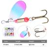 10pcs Spinner Bait Fishing Lure Spoon Feather Saltwater Lure Accessories Treble Hook Metal Hard Lure Wobblers Tackle
