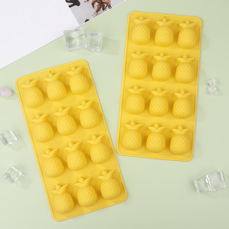 Силиконовая форма в виде ананаса на 12 отверстий, устройство для изготовления кубиков льда своими руками, форма для льда, формы для выпечки шоколадного торта, печенья, мусса, кексов, свечей, мыла