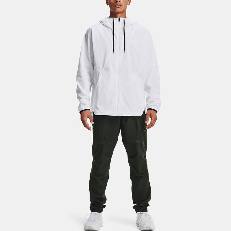 Under Armour Ветровка с капюшоном и логотипом Woven Series, мужская, белая 1361612-100