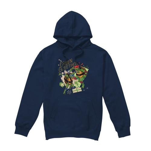 Teenage Mutant Ninja Turtles: Mutant Mayhem Mens Christmas Greetings Leonardo & Raphael Hoodie