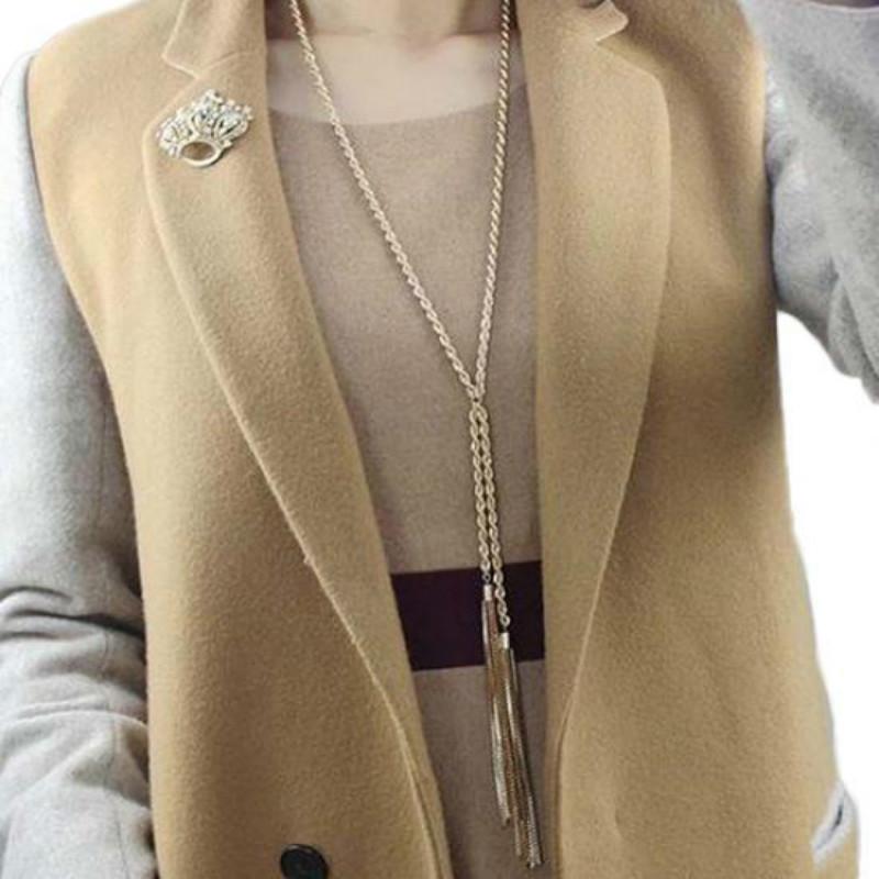 Женская бюжетерия кулон кисточка на длинном шнурке