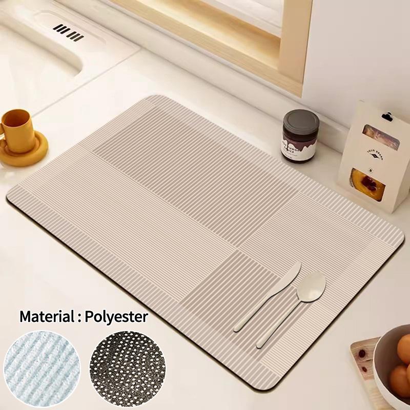 Tableware Drying Mat Super-absorbent Tableware Nordic Drain Pad Kitchen Placemat Home Draining Mats Table Counter Pads