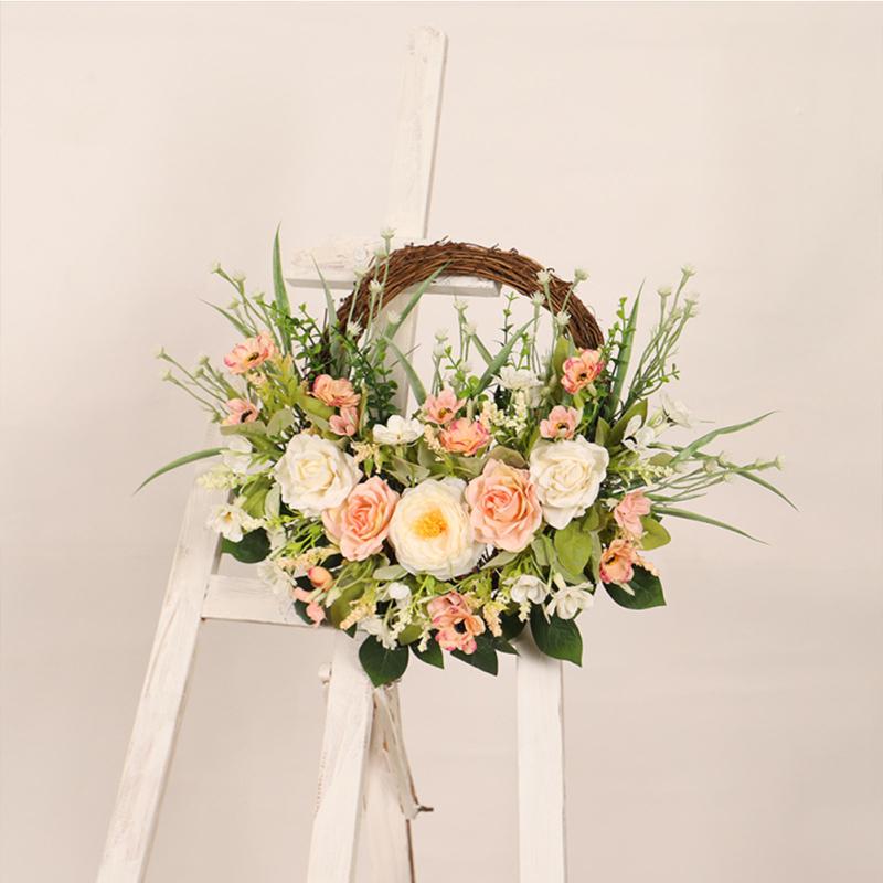 Artificial Wreath Simulation Garland Door Hanging For Wedding Home Christmas Decoration