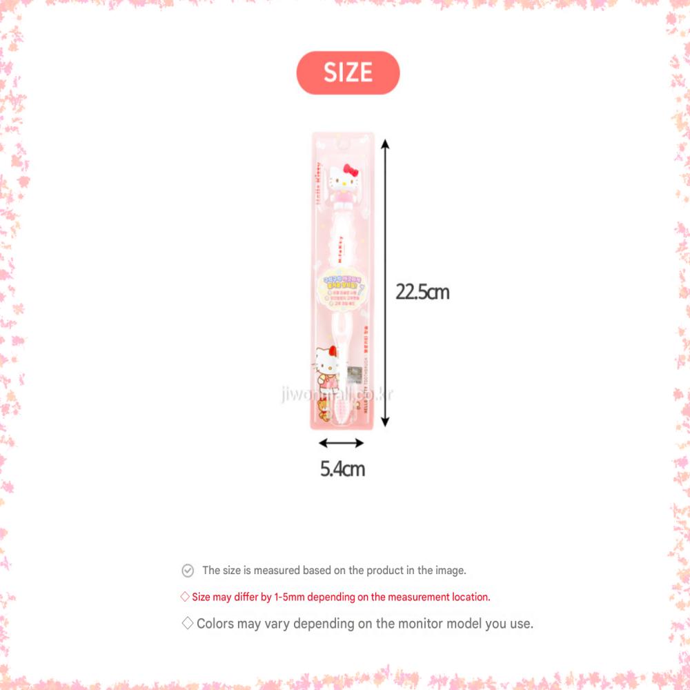 Зубная щетка Hello Kitty с резиновой ручкой - 5 шт.