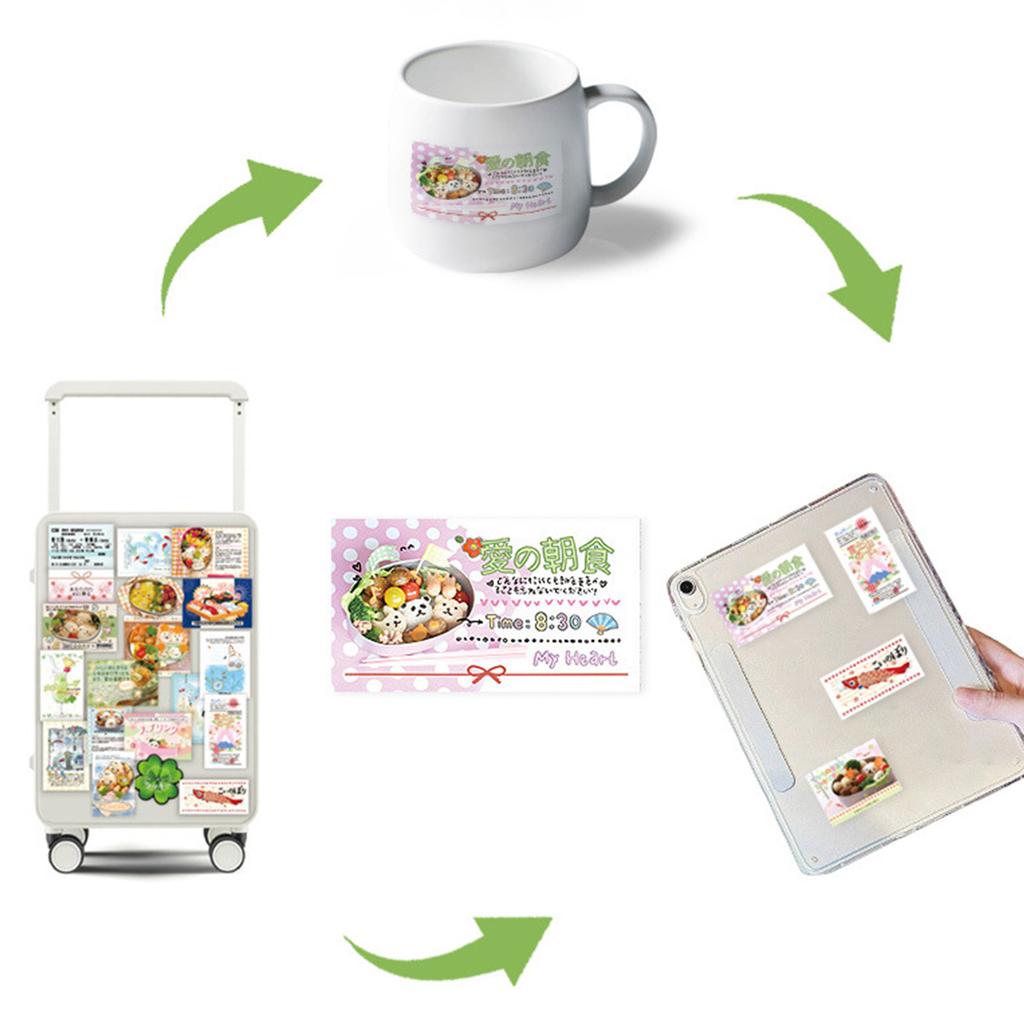 30 Sheets Retro Sticker Japanese Snack Sticker Waterproof Water Bottle Sticker Lovely Decorative Sticker for Scrapbook
