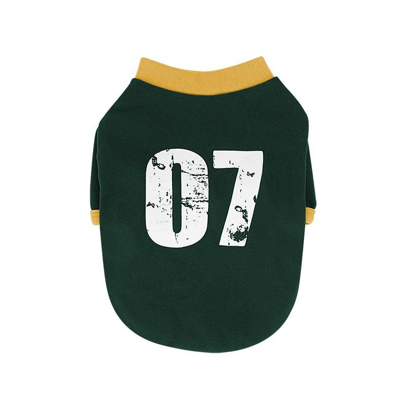 Pet Winter Two-Legged Bodysuit Schnauzer Maltese Retro American Style Colorblock Letter Print Undergarment