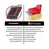BBQ Grill Cleaning Brush with Replaceable Head, Bristle-Free Scraper for Cast Iron & Stainless Steel Grates