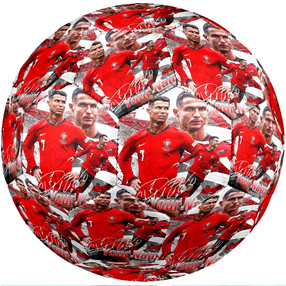 Cristiano Ronaldo Fashion Size 5 Football Wearproof Non‑Slip Soccer Ball For Sports Training Entertainment Use