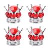 4 шт. колпачки для крышки клапана колеса шины Crown Diamond Style универсальные для автомобилей грузовиков велосипедов