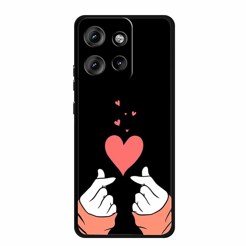 Чехол для Moto Edge 50 Neo Роскошные мягкие силиконовые чехлы из ТПУ для Motorola Edge 50 Neo Moto S50 5G Ударопрочный чехол с рисунком сердца Fundas